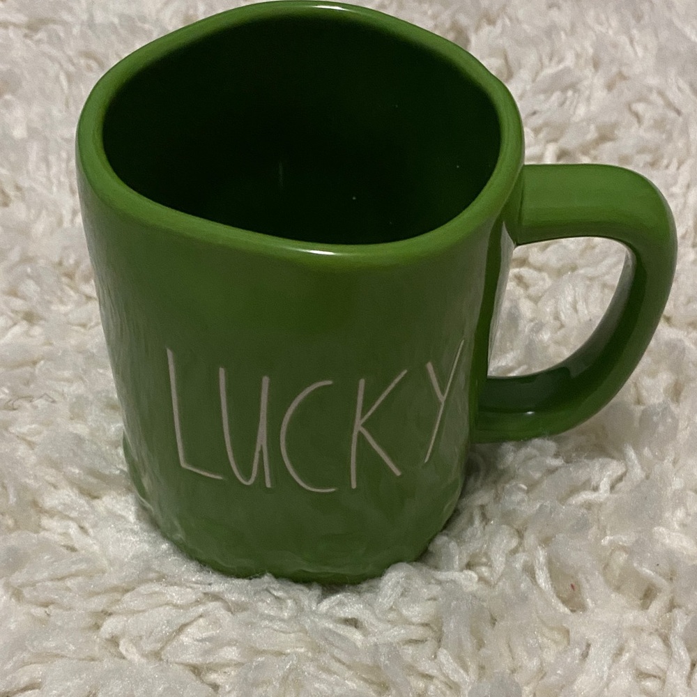 Rae Dunn Green 'Lucky' Mug
